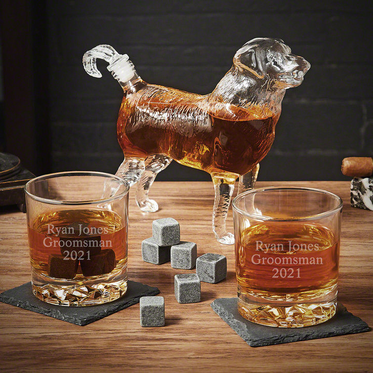 Home Wet Bar Dog Liquor 3 Piece Whiskey Decanter Set Wayfair